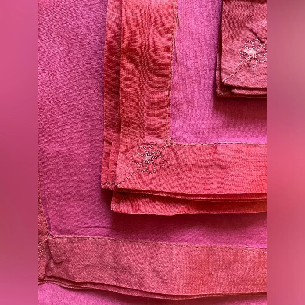 Set of 5 Cotton Napkins Made in India kar.a.van 20” Square